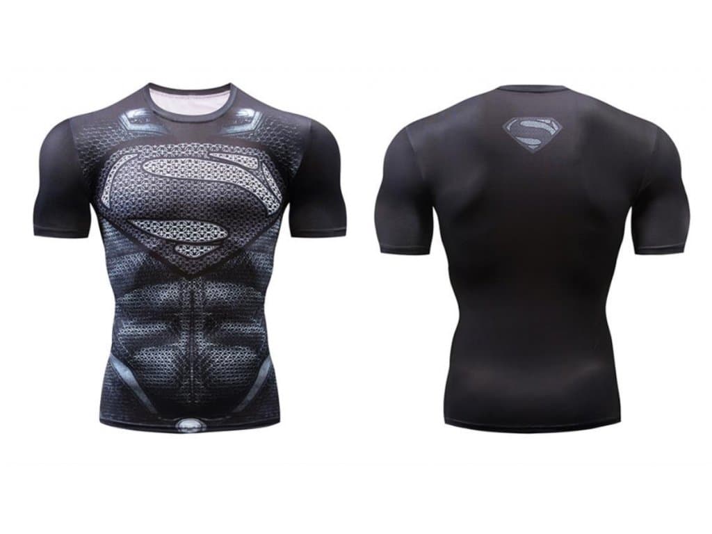Fitness Tričko Superman black