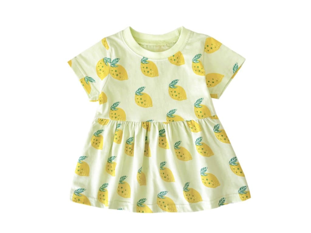 letní kojenecké šaty s krátkým rukávem ananas