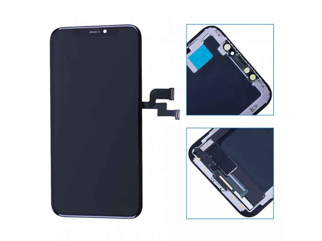 iPhone X OLED XS MAX XR 11 12 Pro 13 Mini 14 Plus LCD obrazovka vč. 3D digitizéru
