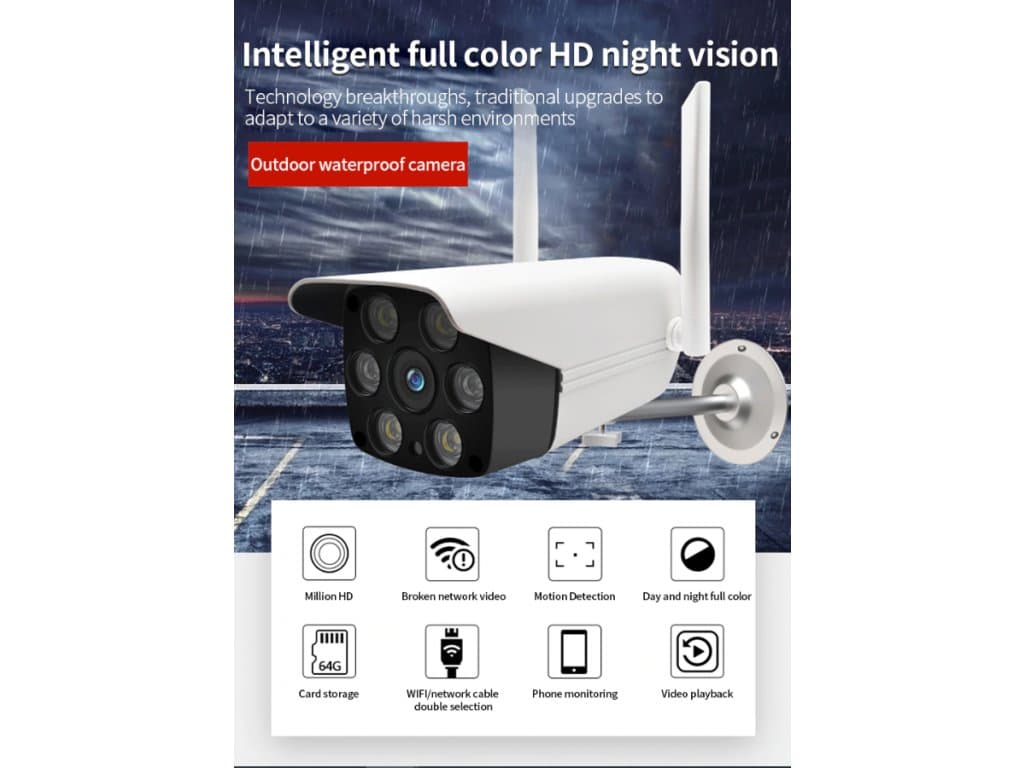 1080P bezdrátová IP kamera venkovní Wifi vodotěsná noční vidění