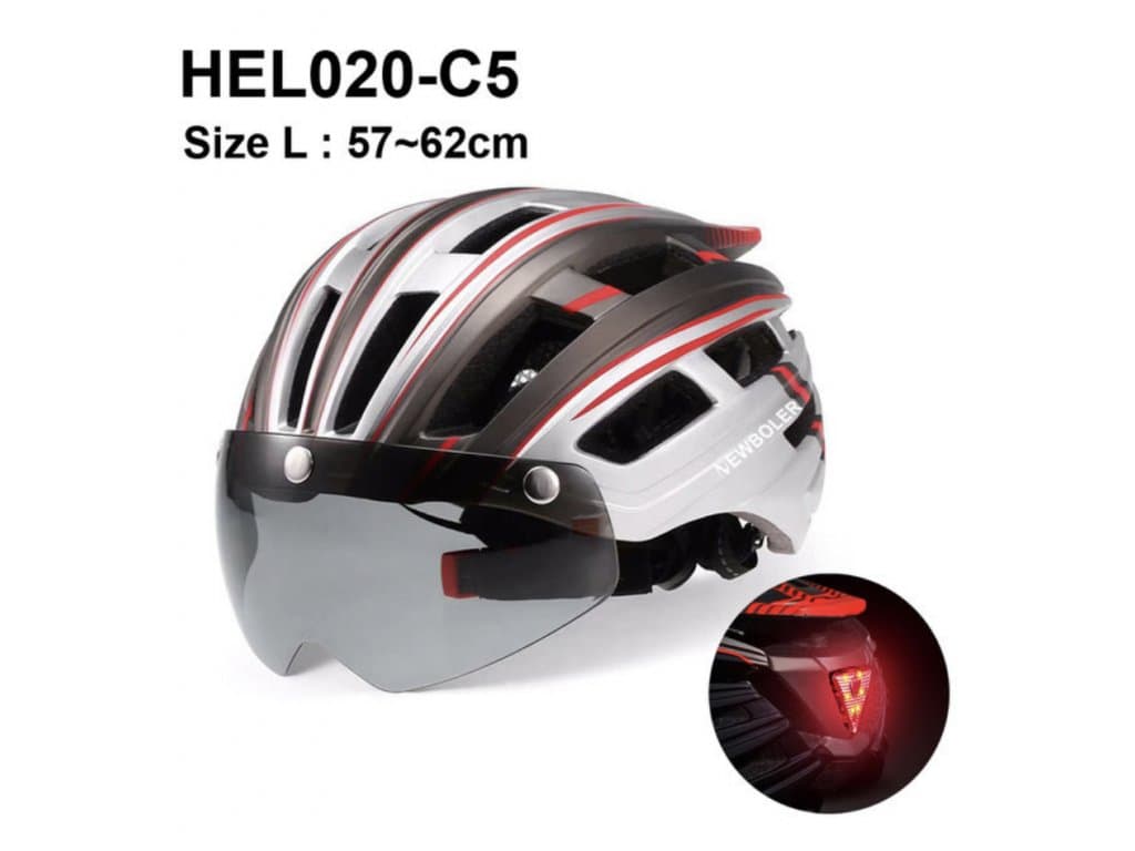 Cyklistická helma Muž Dámská NEWBOLER LED stříbrná