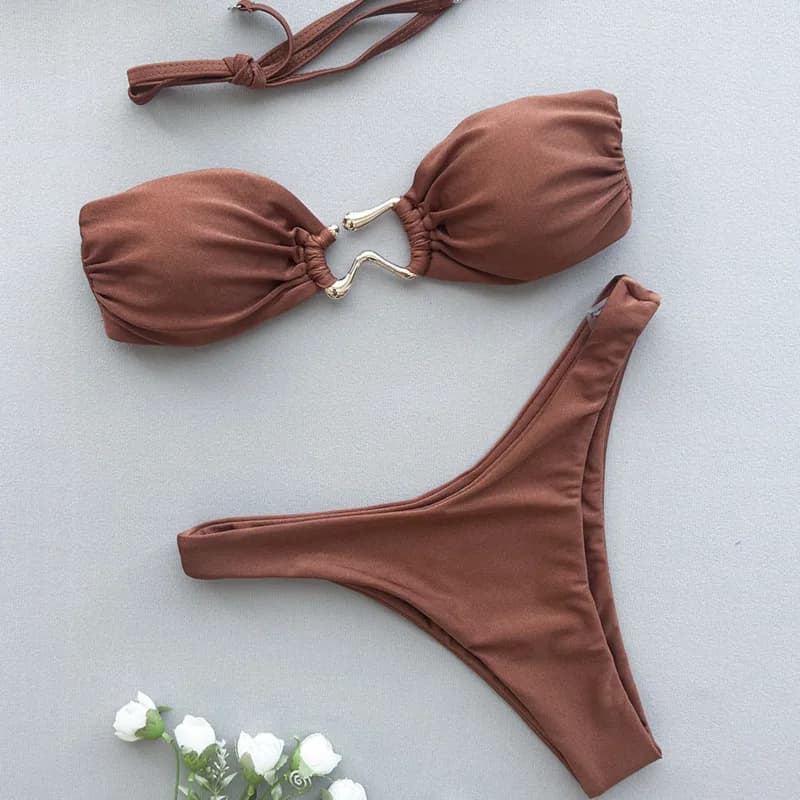 Women's Push-Up Bikini Set - Brazilian Style Two Piece Swimwear for Beach & Pool