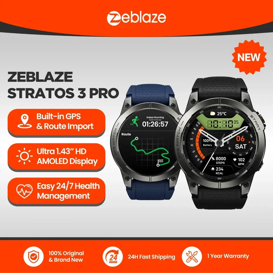 GPS Chytré hodinky 1,43" HD AMOLED displej Bluetooth hovory Sportovní fitness tracker pro muže