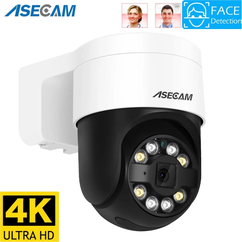 4K PTZ IP bezpečnostní kamera 8MP POE venkovní noční vidění detekce obličeje zvuk CCTV H.265