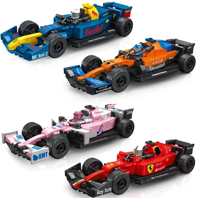 Stavebnice vozů Formule 1 - Sada stavebnic - Modelová hračka pro děti a dospělé