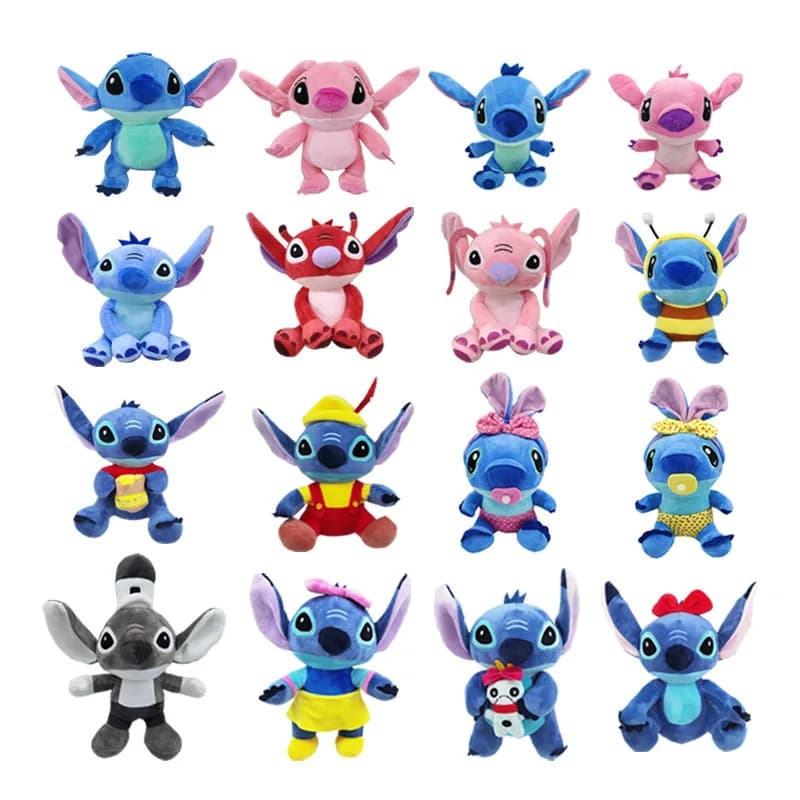 25cm plyšová hračka Stitch - roztomilý modrý mimozemšťan, měkký sběratelský dárek pro děti