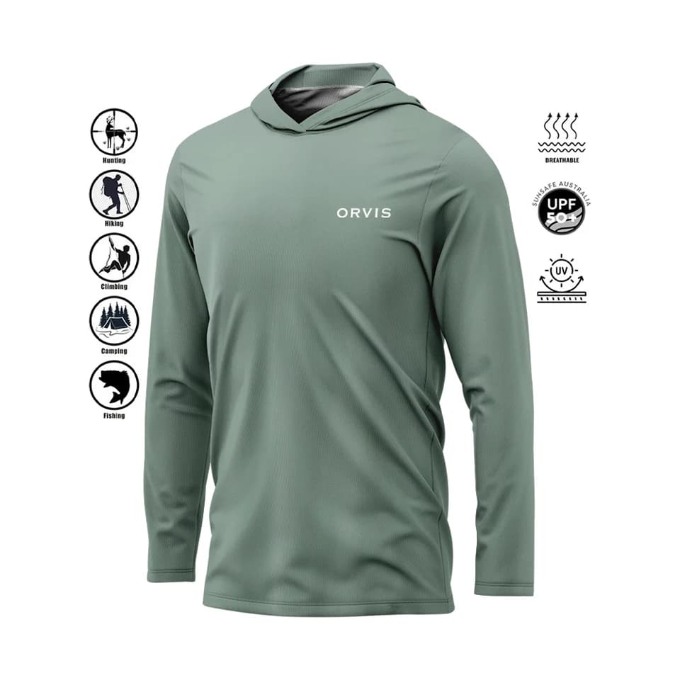 Rychleschnoucí rybářské tričko s UV ochranou - pánské dlouhé rukávy outdoor mikina