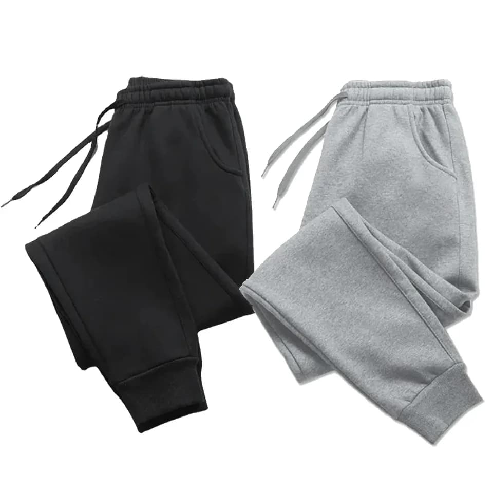 Pánské tepláky fleece joggers sportovní kalhoty běhání fitness zimní bavlna pohodlné