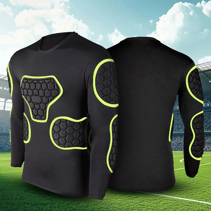 Fotbalový brankářský dres s dlouhým rukávem - ochranný tréninkový uniform polyester