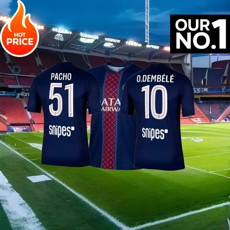 Fotbalový dres PSG letní rychleschnoucí tričko pro dospělé a děti sportovní oblečení