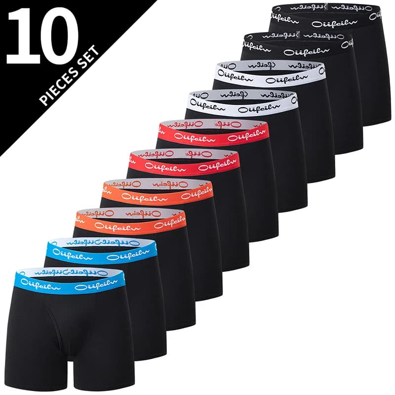 Pánské boxerky bavlněné sportovní prádlo pohodlné elastické trenýrky S-3XL multipack