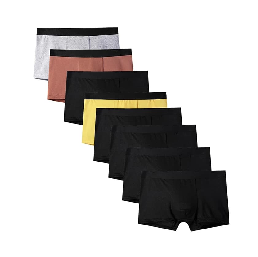 Pánské boxerky prodyšné pohodlné spodní prádlo set 4 kusů černé elastické trenýrky