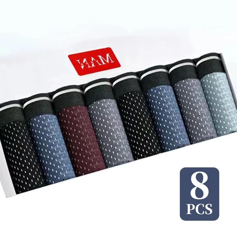 Pánské boxerky prodyšné hedvábné elastické pohodlné prádlo XXS-5XL