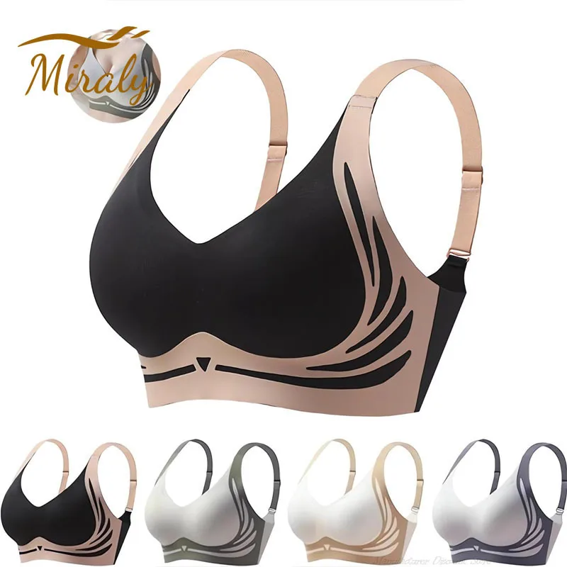 Pohodlná bezešvá podprsenka push up pro ženy - měkká, lehká a tvarující