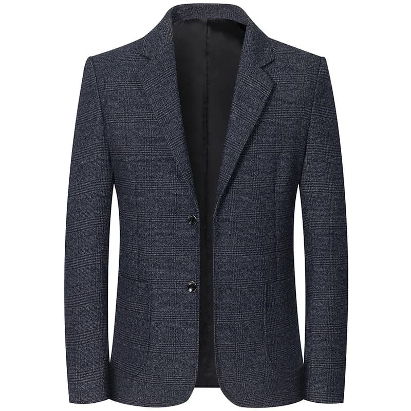 Pánský elegantní kostkovaný oblek - jarní módní sako pro společenské události a kancelář