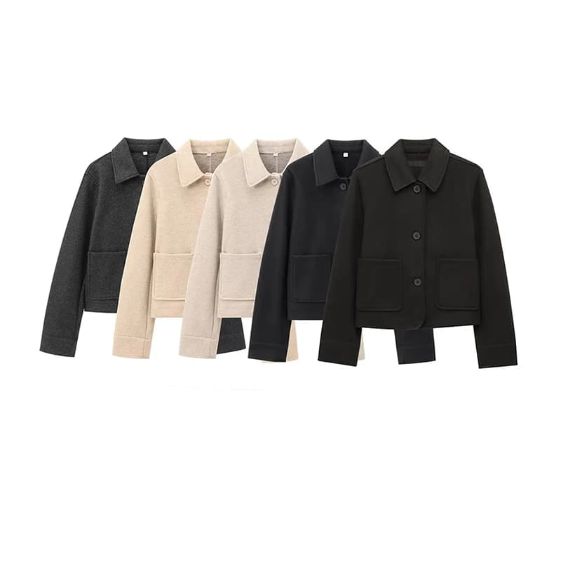 Dámská jarní/podzimní bomber bunda - elegantní prošívaná bunda s měkkým límcem a kapsami