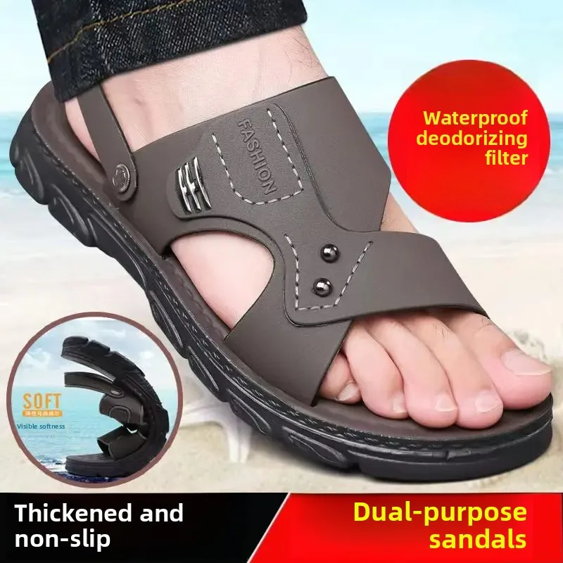 Pánské sandály letní outdoorová obuv voděodolné protiskluz tlustá podrážka pro řidiče