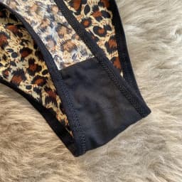 Dámské sexy kalhotky s leopardím potiskem, tanga s nízkým pasem, ledově hedvábné, bezešvé bavlněné g-string spodní prádlo Sxy Lingerie - náhled 6