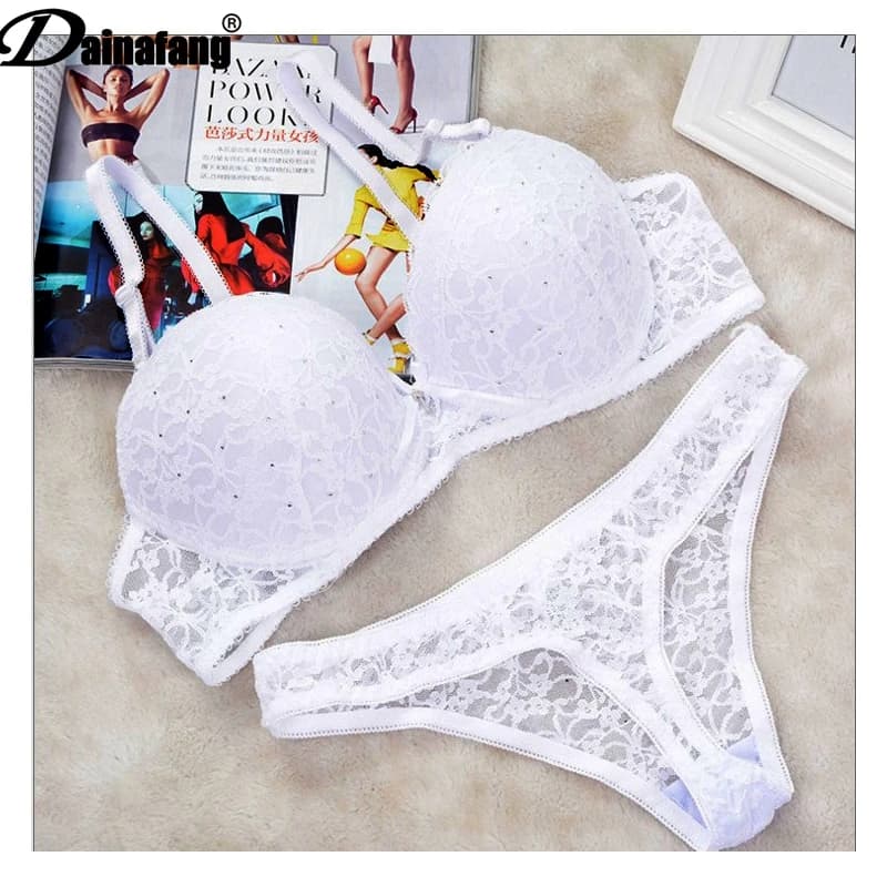 Nové sexy krajkové podprsenky, push-up spodní prádlo pro ženy 34/75 36/80 38/85 40/90 42/95 BCDE Cup Plus Size spodní prádlo tanga