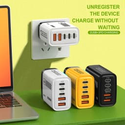 USB Type-C 5 portů Celkem 240W GaN Nabíječka Telefon Adaptér EU/US Nabíjecí Hlava Pro Xiaomi iPhone Huawei Samsung/Notebook/Tablety - náhled 5