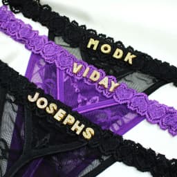 Custom Name Thongs Letters Name Sexy Lace Bikini Panties Personalized G-Strings Lingerie Underwear V