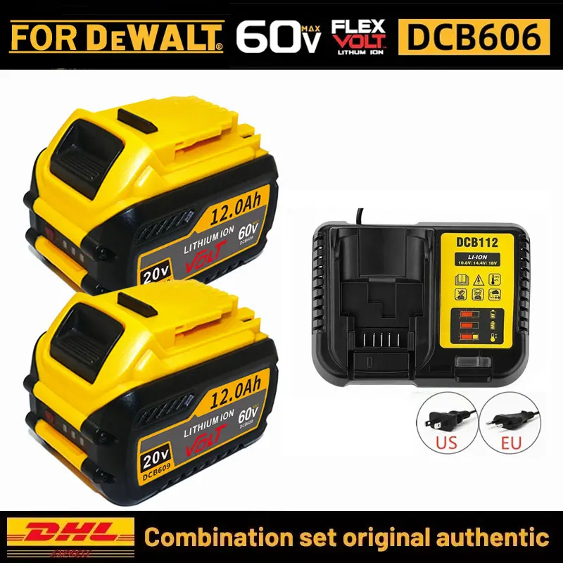 Pro DEWALT oficiální 100% 20V baterii, 6AH dobíjecí lithium-iontovou baterii, Dewalt DCB200 náhradní baterie pro elektrické nářadí 20V 6Ah