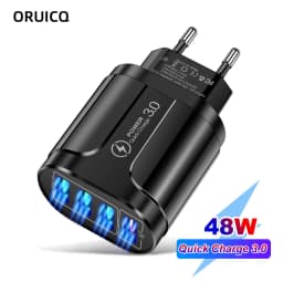 45W USB Charger Fast Charge QC 3.0 Wall Charging For iPhone 12 11 Samsung Xiaomi Mobile 4 3 Ports EU