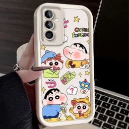 Pouzdro C-Crayon S-ShinChan pro Samsung Galaxy S25 Ultra Plus S24 S23 S22 S21 S20 FE A73 A72 A71 A56 A55 A54 5G A52 A52S 4G - náhled 2