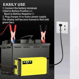 Nabíječka autobaterií 220V pulzní nabíječka pro opravy motocyklových baterií 12V 2A mokrá/suchá olověná baterie s LED displejem - náhled 3