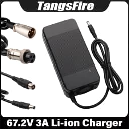 67.2V 3A Smart Lithium Battery Charger 16Series For 60V Li-ion Battery Pack Charger GX16/XLR/DC/GX12