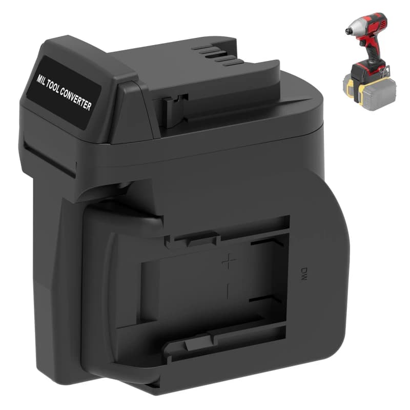 Adaptér a převodník baterií DW18MIL 2 v 1 pro Dewalt 18V Li-ion baterii, převod na Milwaukee 18V Li-ion baterii pro elektrické nářadí