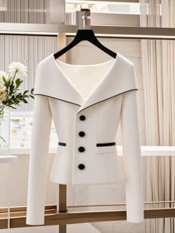 2025 Spring Autumn New Chic Casual Jacket Women's Outwear Fashion Slim High-End Long-Sleeved Single-