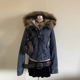 Zimní retro kabáty z umělé kožešiny pro ženy z roku 2000, americké vintage bundy, harajuku, gotické punkové oblečení, jean parky, dámské svrchní oblečení - náhled 2
