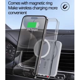 100W magnetická bezdrátová nabíječka do auta s držákem telefonu do větracího otvoru pro Magsafe iPhone 16 15 14 13 12 Pro Max XS 11 Rychlonabíjecí podložka - náhled 2