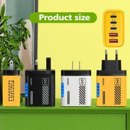 USB Type-C 5 portů Celkem 240W GaN Nabíječka Telefon Adaptér EU/US Nabíjecí Hlava Pro Xiaomi iPhone Huawei Samsung/Notebook/Tablety - náhled 6
