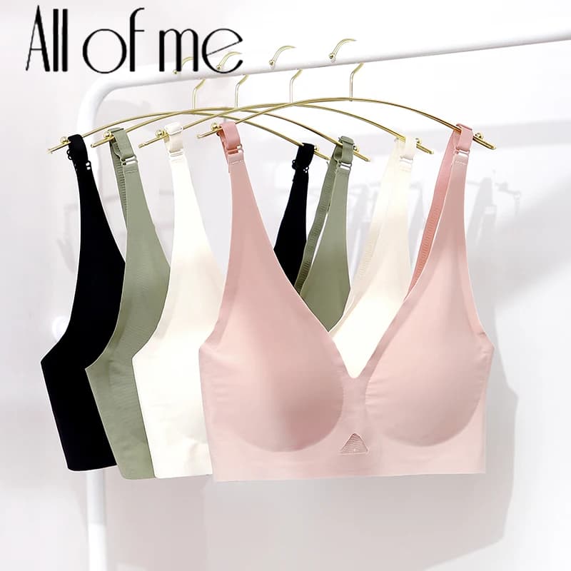 Sexy bezešvé podprsenky pro ženy bez kostic podprsenka push-up bralette dámské spodní prádlo žena měkké spodní prádlo tílko na spaní