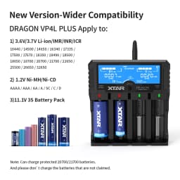 XTAR VP4L PLUS Nabíječka lithiových baterií 18650 Tester kapacity a napětí AA/AAA Multimetr pro dobíjecí baterie - náhled 2