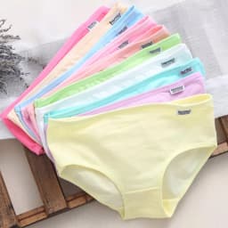 3Pcs/Lot Plus Size Panties for Women's Underwear Cotton Girls Briefs Solid Color Sexy Lingeries Fema