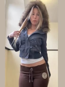 Vintage Oblíbená Nová Móda Kožešinový Límec Bunda Dámská Street Hip Hop Ležérní Joker Volná Polstrovaná Sametová Bavlněná Podšívka Bunda Kabáty - náhled 3