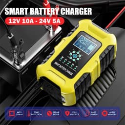 Nabíječky autobaterií FOXSUR 12V/10A 24V/5A Plně automatické AGM mokré inteligentní nabíječky baterií Přenosné nabíječky baterií s funkcí údržby - náhled 5
