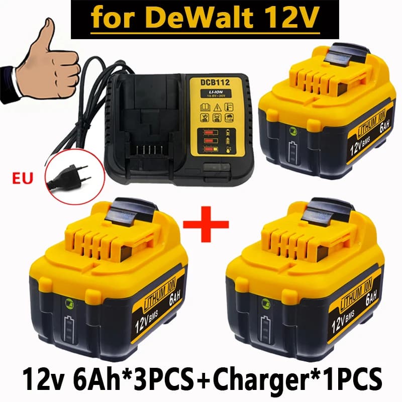 Pro DeWalt DCB120 DCB127 dobíjecí baterie 3000mAh 12V Max lithium-iontová náhradní baterie/