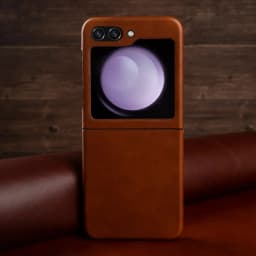 Prémiové pouzdro z pravé kůže pro Samsung Galaxy Z Flip5 Cover Z FLip4 flip3 Vintage olejově voskovaný vzor Ochranné pouzdro pro telefon - náhled 5