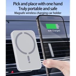 100W magnetická bezdrátová nabíječka do auta s držákem telefonu do větracího otvoru pro Magsafe iPhone 16 15 14 13 12 Pro Max XS 11 Rychlonabíjecí podložka - náhled 3