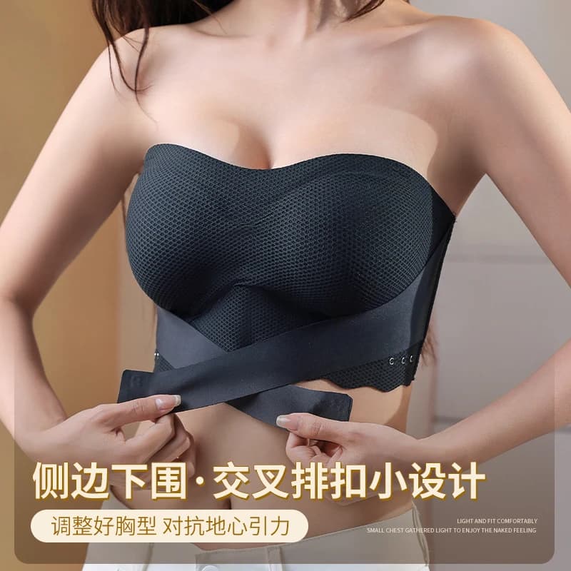 M-6XL Podprsenky bez ramínek pro ženy Neviditelné trubkové topy Bezešvé prodyšné bezdrátové vesty Svatební podprsenka Push-up podprsenka Sexy Bralette