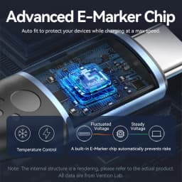 Vention PD 240W USB Type-C na Type-C 5A 48V Rychlonabíjecí Kabel Datový Kabel CarPlay Kabel pro iPhone 17 Samsung S24 Macbook - náhled 4