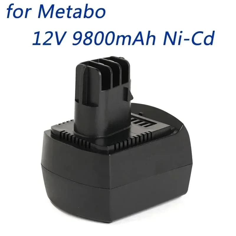 12V baterie 9800mAh Ni-Cd Náhradní baterie pro elektrické nářadí METABO 6.02151.50 BZ12SP BS 12 SP BSZ 12, BZ 12 SP SSP 12, ULA96