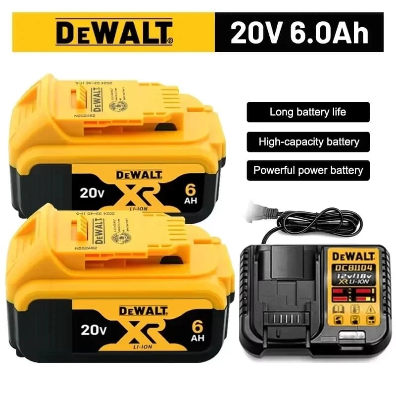 Nová 20V 6,0Ah MAX 18650 baterie náhradní pro elektrické nářadí DeWalt DCG406 DCD887 DCF880 DCF860 DCF922 20V 6A 18V baterie s nabíječkou