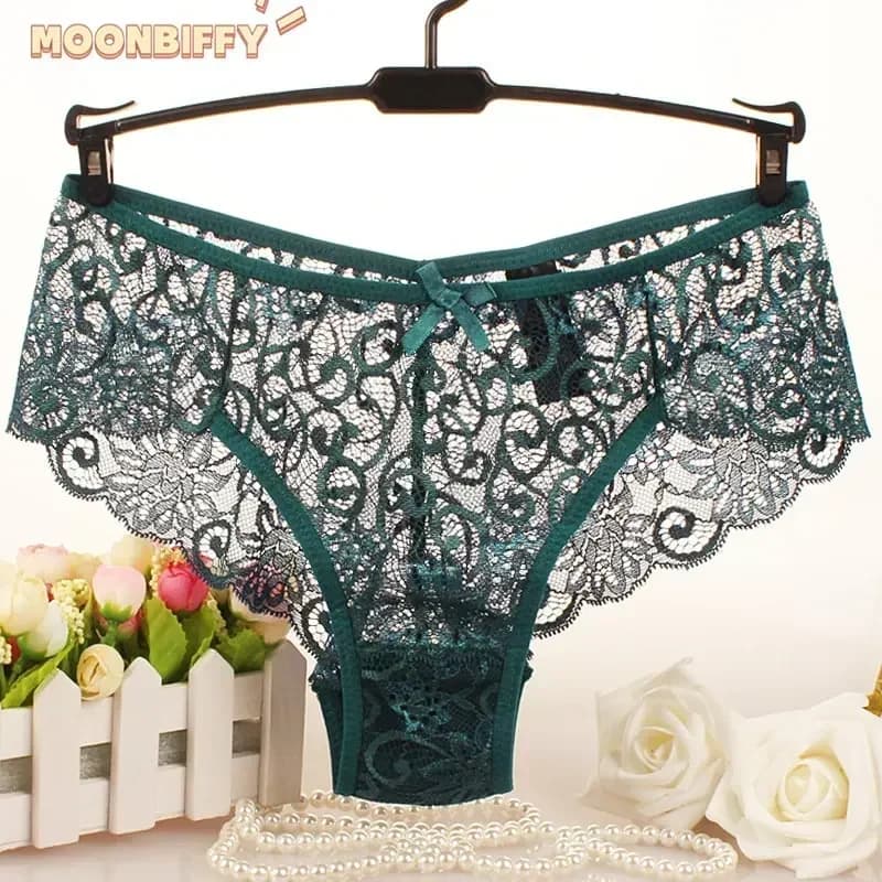 Dámské sexy krajkové kalhotky velké velikosti, lesklé průsvitné, čiré krajkové kalhotky velké velikosti, brazilské, dámské, SML XL
