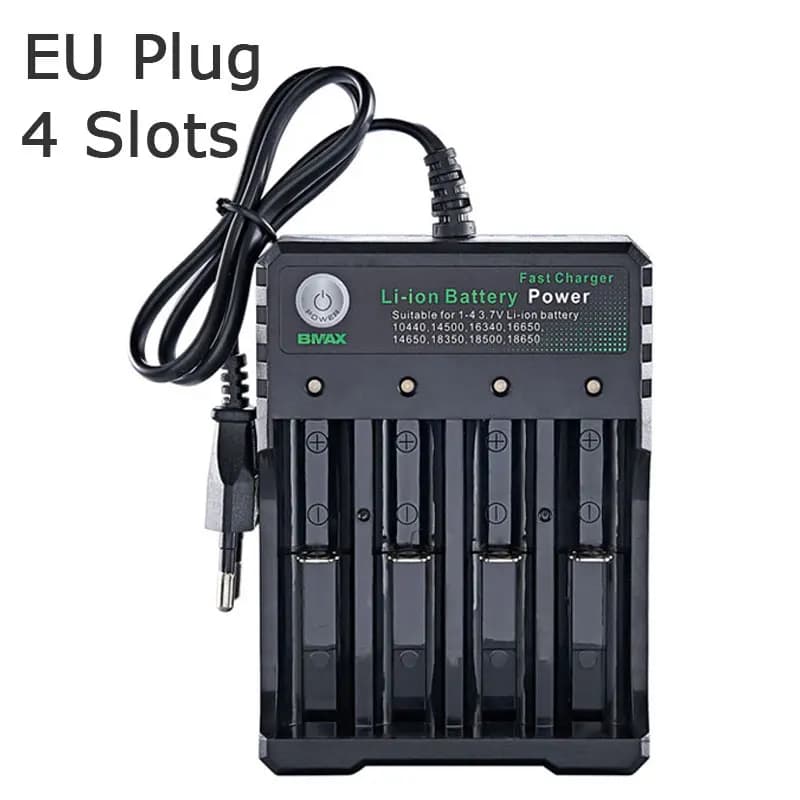 Nabíječka baterií EU 18650 4 sloty AC 110V 220V duální pro nabíjení 18650 3,7V 4,2V dobíjecí Li-ion baterie pro 18550