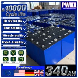 Nová 3,2V 340AH Lifepo4 baterie třídy A 3C s vysokým výkonem, DIY 12V 24V 48V EV RV solární dobíjecí baterie, bezcelní - náhled 2